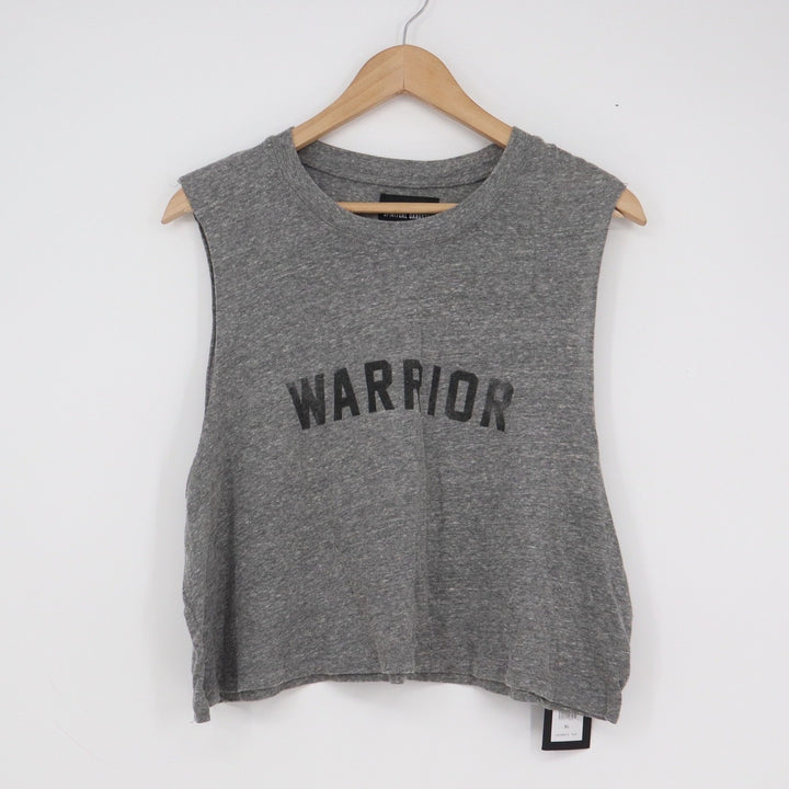 Spiritual Gangster Warrior Nova Callie Crop Muscle Tank Grey Star XL