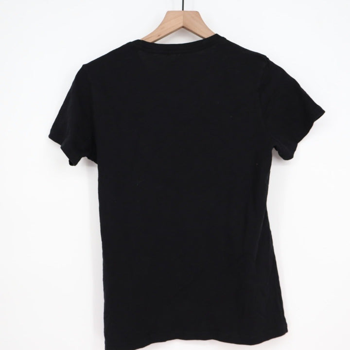 AMERICAN GIANT Womens Black Crew Neck Short Sleeve T Shirt Made in USA Size S