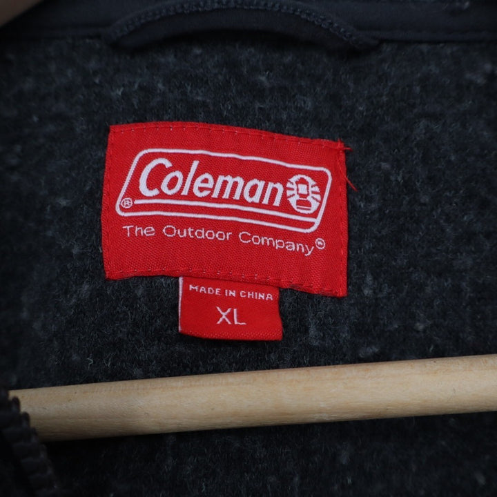 Coleman Sherpa Jacket Mens XL Black 1/4 Zip Long Sleeve Mock Neck Outdoor Wear
