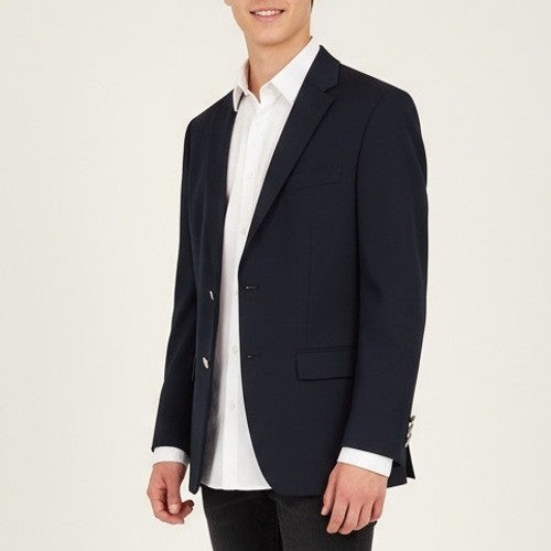 Michael Kors Mens Navy Wool Blend Blazer Jacket Size 38S