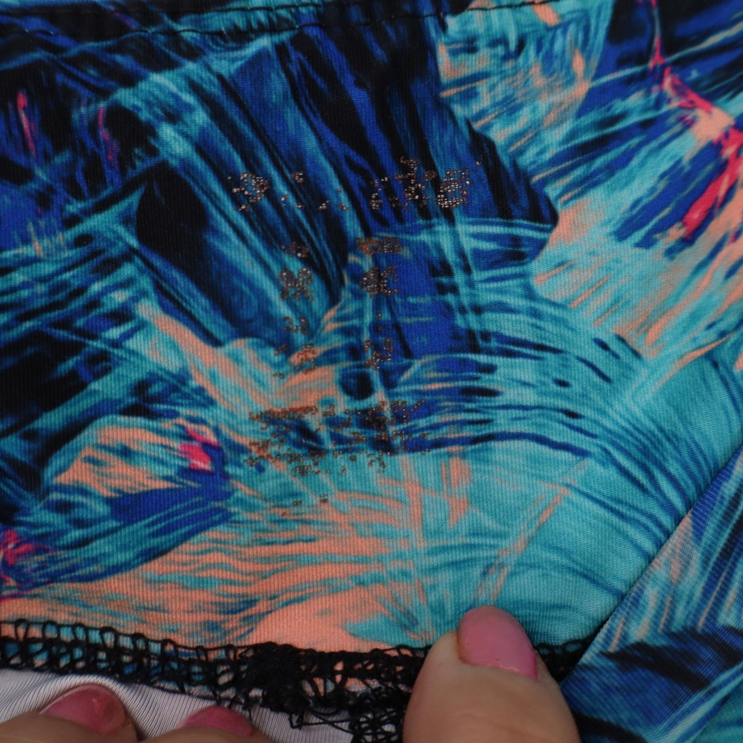 Pink Victoria's Secret Leggings Womens M Ultimate Blue Pink Tropical Excellent