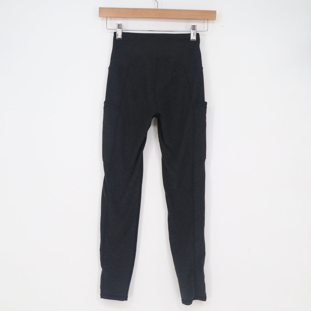 Kirkland Signature Womens High Waisted Active Leggings Black Heather XS