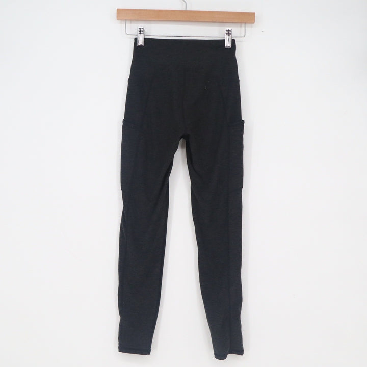 Kirkland Signature Womens High Waisted Active Leggings Black Heather XS