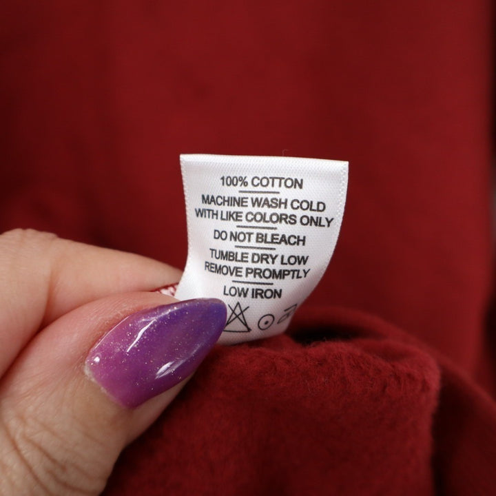 American Giant Henley Shirt Mens Large Red Fleece Lined Cotton Midweight Snap