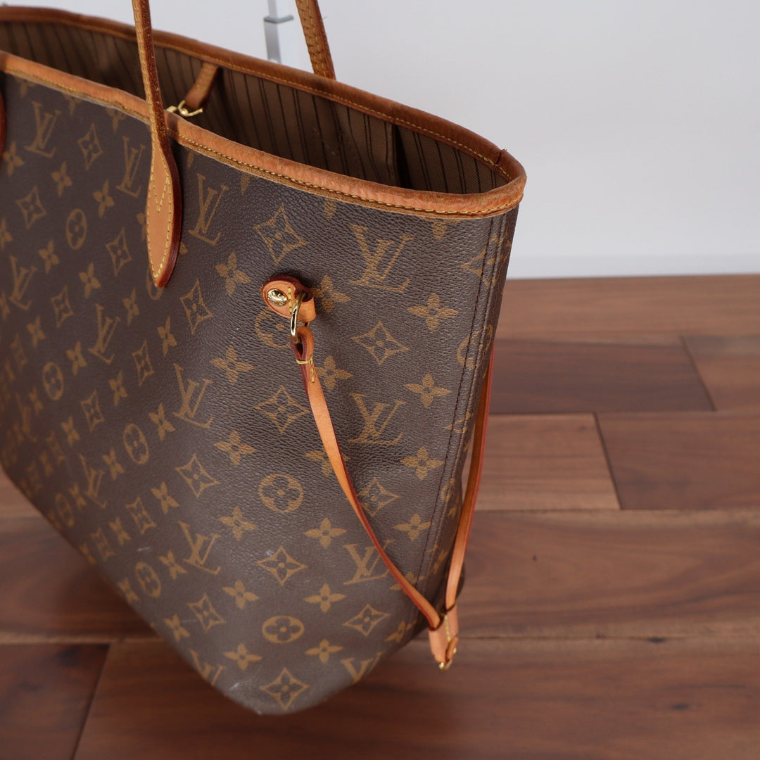Louis Vuitton Neverfull MM Monogram Canvas Tote Bag Brown M40995