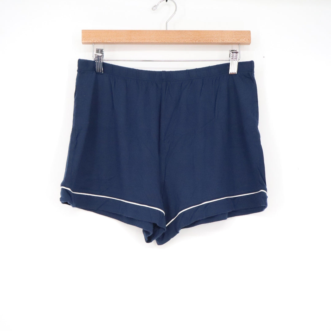 Stars Above Navy Blue Beautifully Soft Pajama Set Short Sleeve Shorts Medium