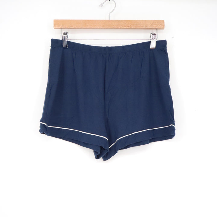 Stars Above Navy Blue Beautifully Soft Pajama Set Short Sleeve Shorts Medium