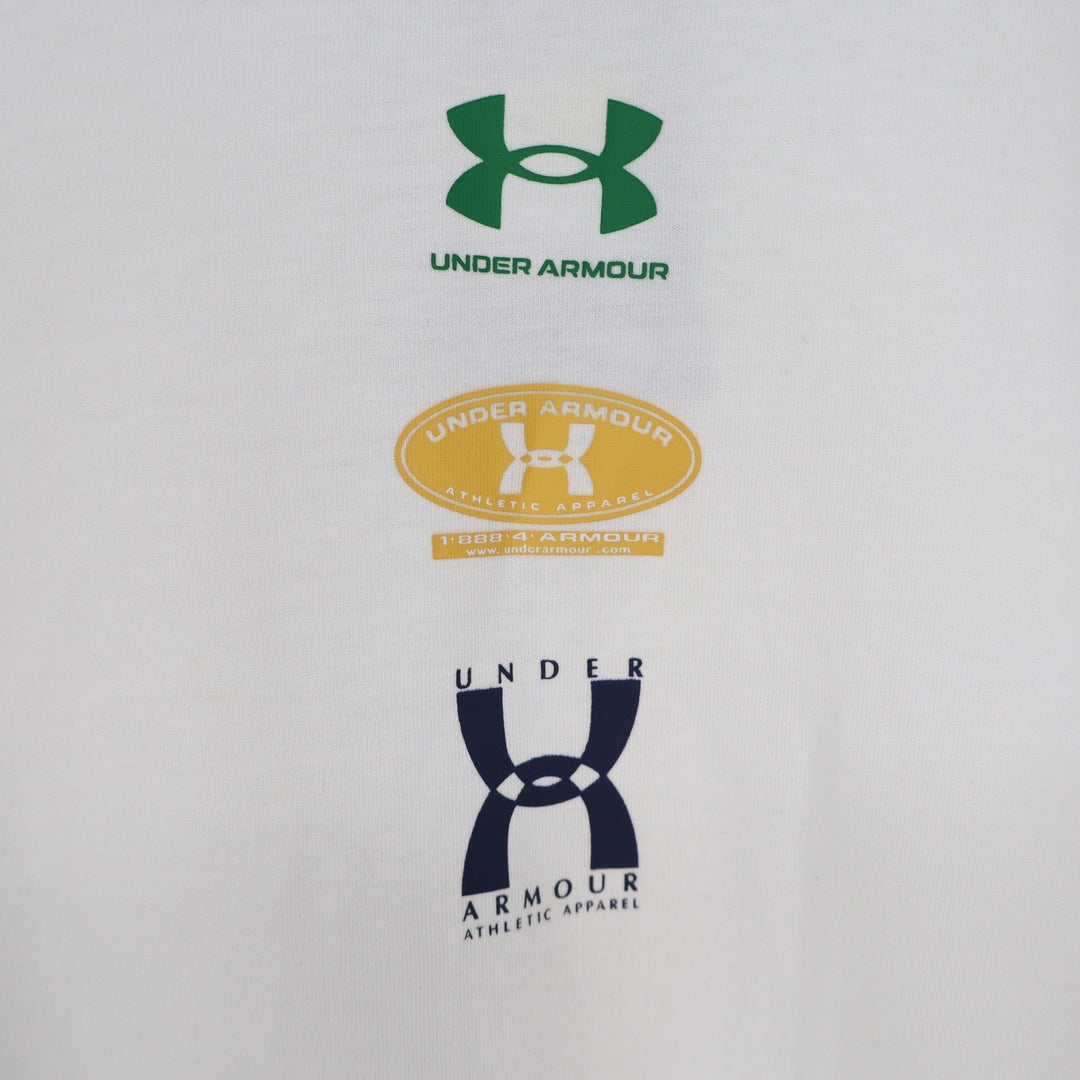 Under Armour Mens 60/40s Evol Logo SS T-Shirt White Size Medium NEW