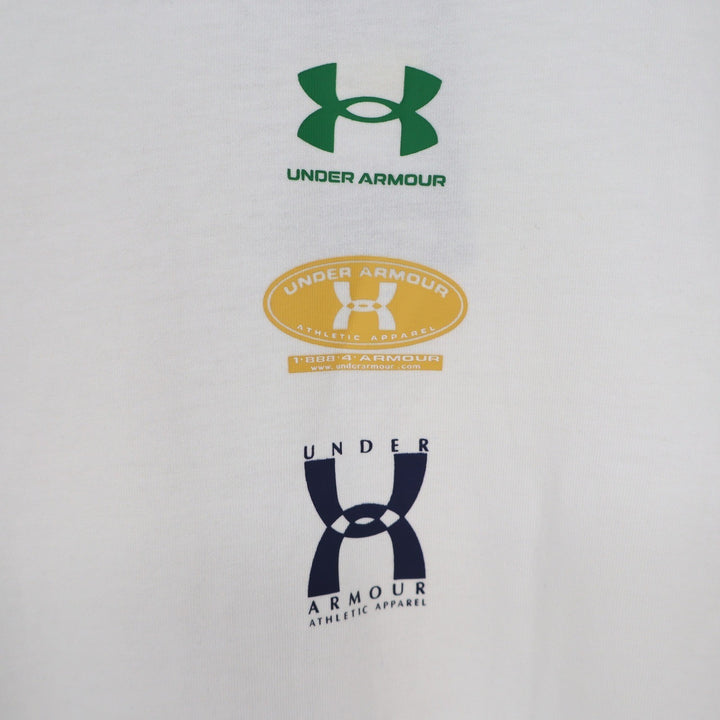 Under Armour Mens 60/40s Evol Logo SS T-Shirt White Size Medium NEW