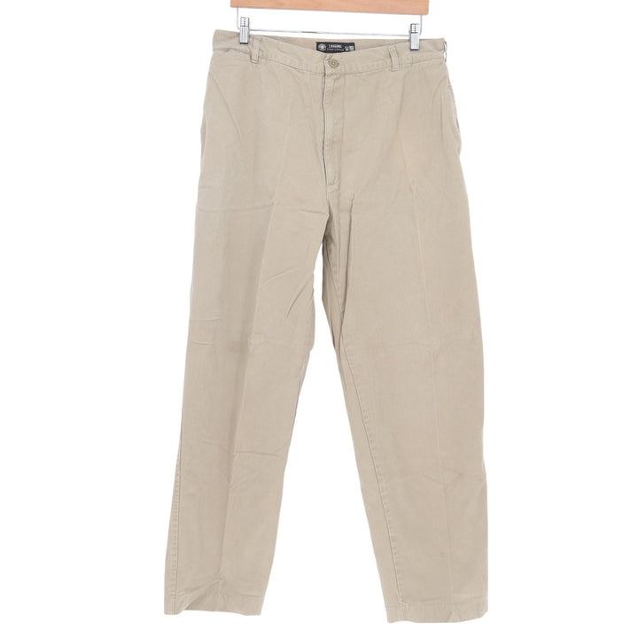 J. Riggins Pants Mens 36L Chino Khaki Cotton Flat Front Excellent