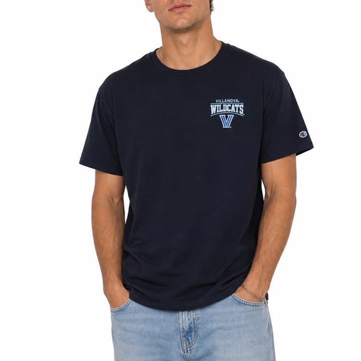Champion Villanova Wildcats Mens Navy Blue Graphic T-Shirt Medium