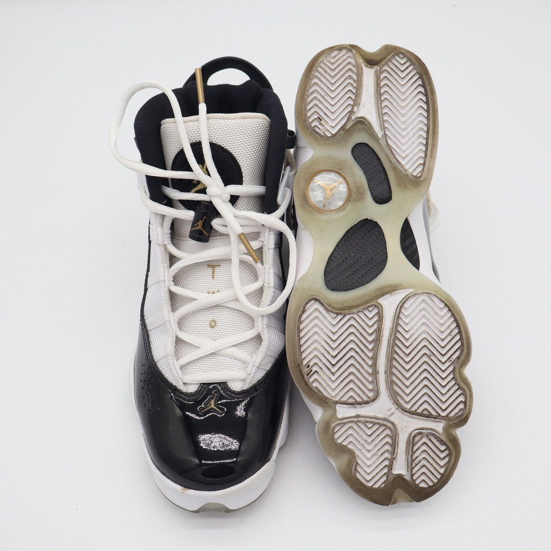 Jordan 6 Rings GS White Black Metallic Gold CW6994-100 Mens 7Y Basketball Shoes
