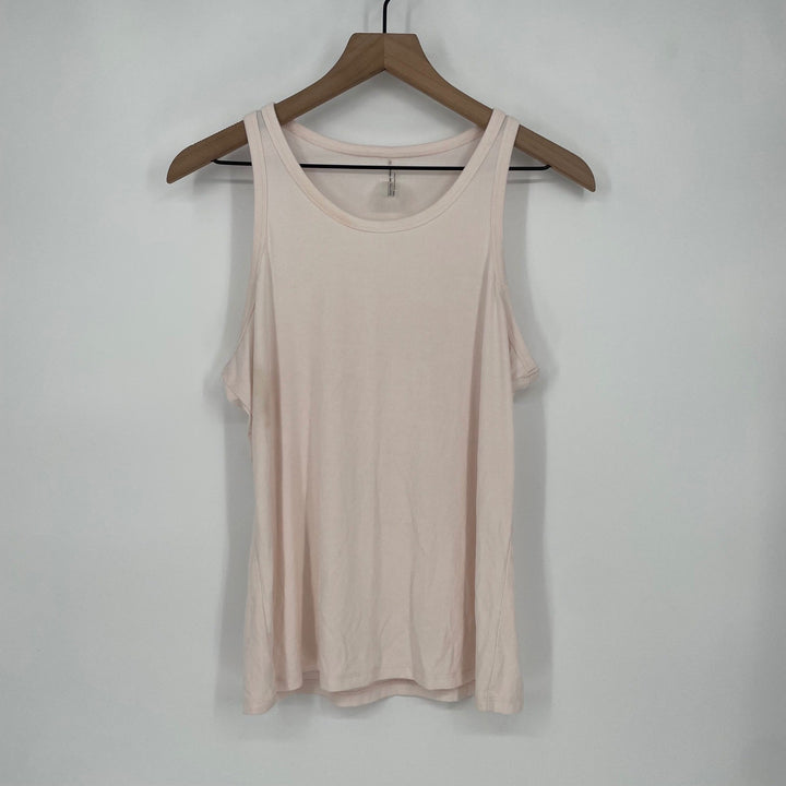 Outdoor Voices Ribbed Tank Top Pink XL Modal Elastane Racerback