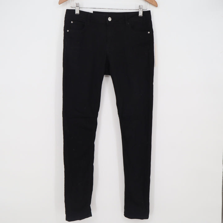 H&M Jeggings Women 30/32 Push-Up Skinny Fit Black Low Waist Stretch New