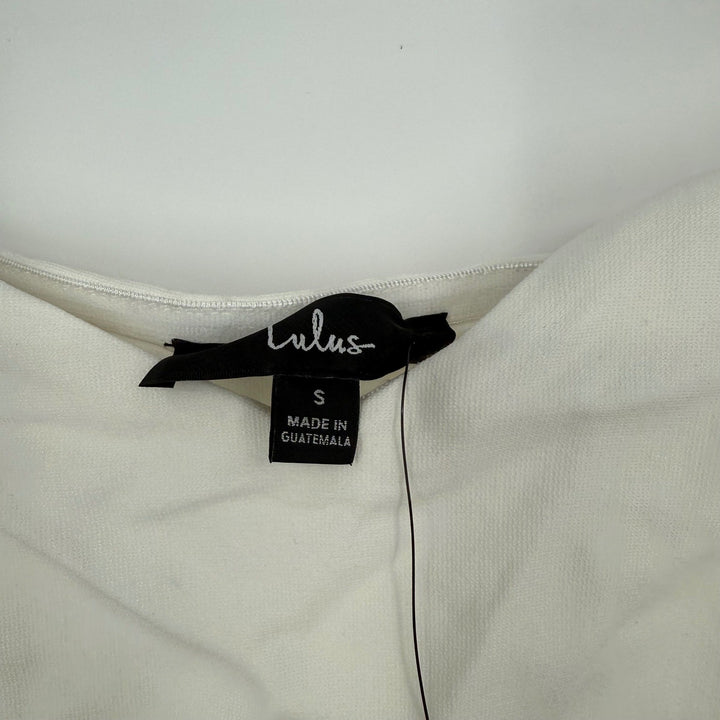Lulus How Much I Care Ivory Off-The-Shoulder Midi Dress Size S