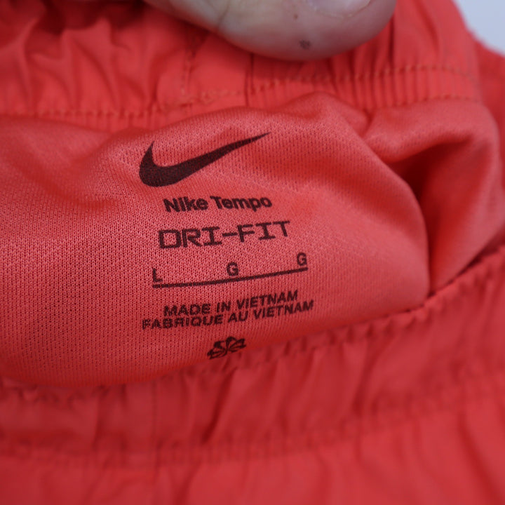 Nike Womens Tempo Dri-FIT Running Shorts Coral Orange Size L
