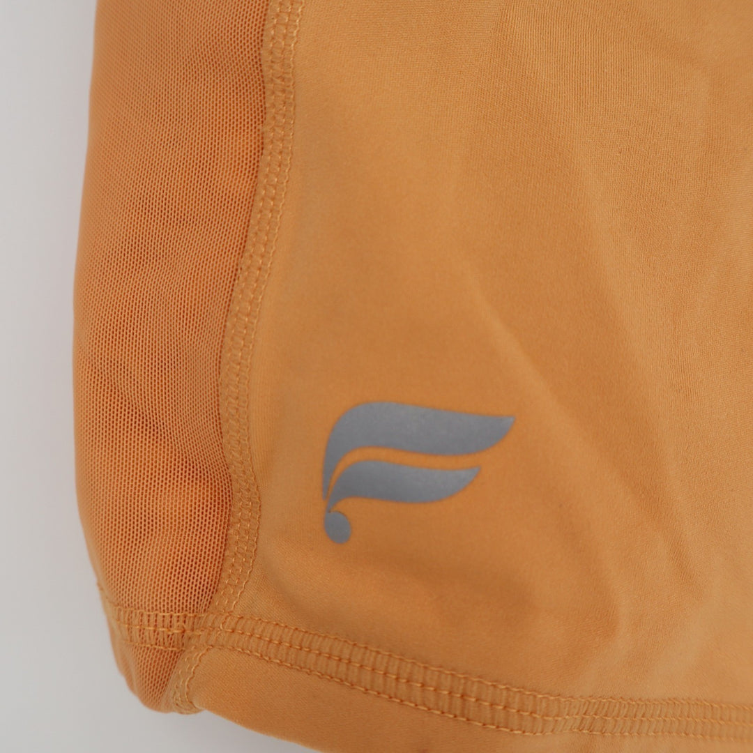 Fabletics Trinity Motion365 Athletic Shorts Womens S Orange Stretch Mid Rise