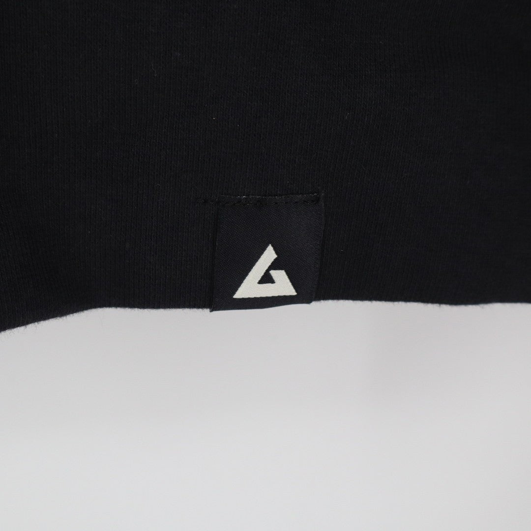 American Giant Hoodie Mens Small Black Cotton Full Zip Logo Casual Ribbed Sleeve