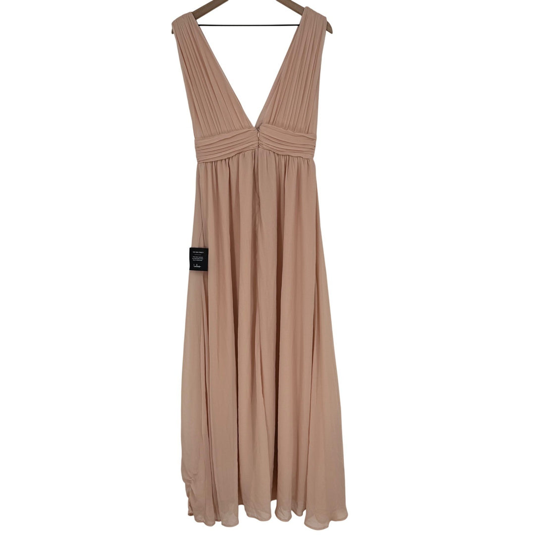 Lulus Heavenly Hues Blush Maxi Dress Size M
