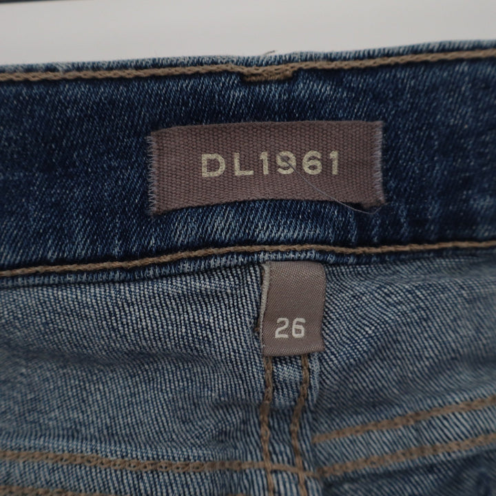 DL1961 Mara Straight Leg Mid Rise Raw Hem Blue Jeans Size 26 DL Performance