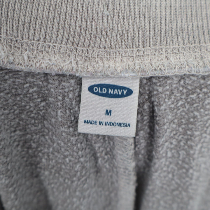 Old Navy Sweatpants Womens Medium Gray Camo Cotton Drawstring Waist Wide Leg