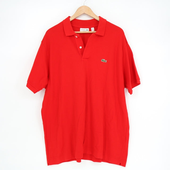 Lacoste Polo Shirt Mens 2XL Red Classic Fit Golf Tennis Performance Short Sleeve