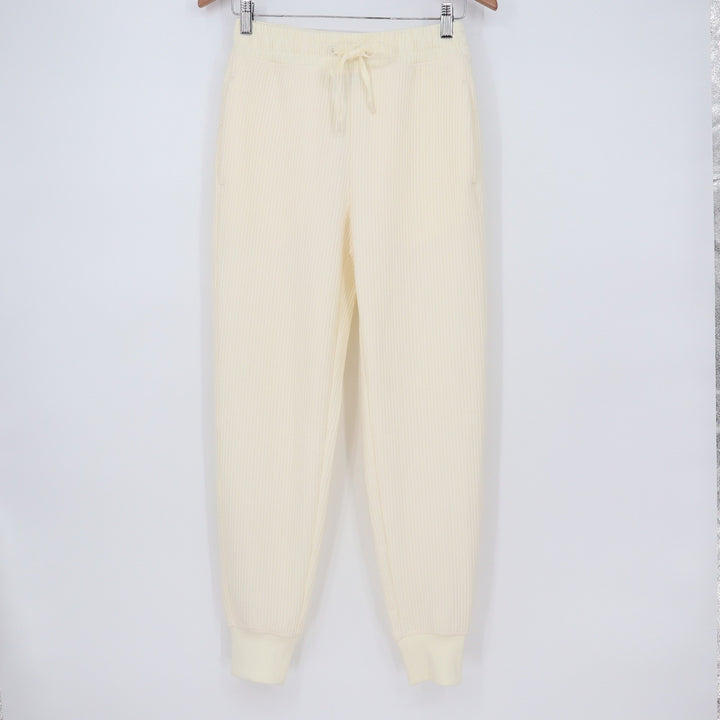 DSG So Soft Ottoman Jogger Womens XS Light Cream Ribbed Sweatpants DAW24419N