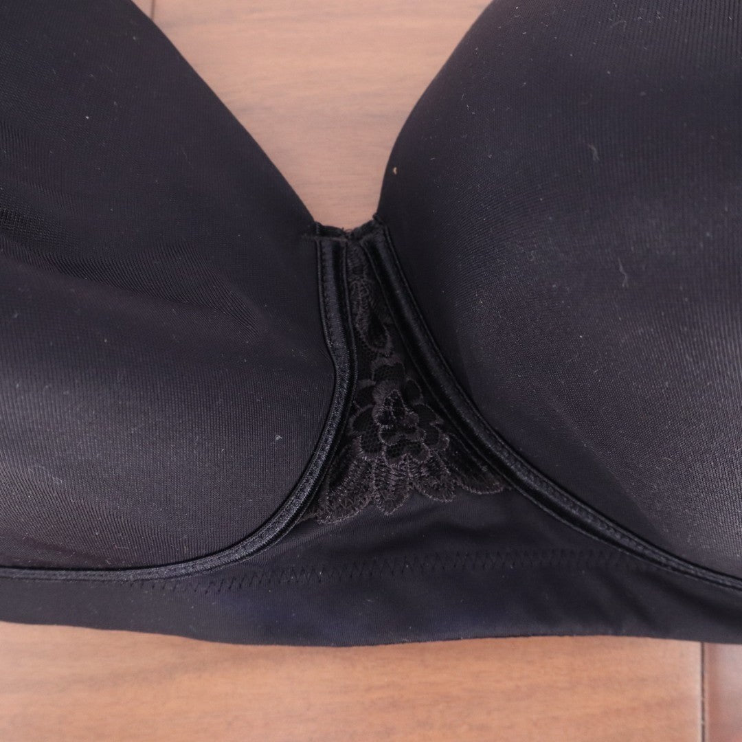 Vanity Fair Beauty Back Bra Women 40DD Black Stretch Full Figure Wirefree Padded