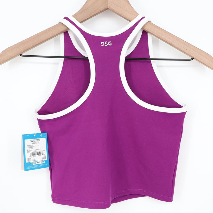 DSG Girls Momentum Shelf Bra Tank-Bound Vibrant Violet Racerback Crop Top Size M