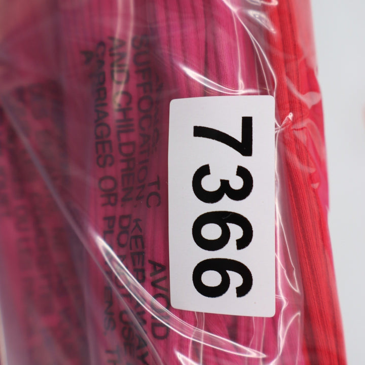 Naked Wardrobe Pink Red Colorblock Ribbed Midi Bodycon Dress NW-D2400 Large