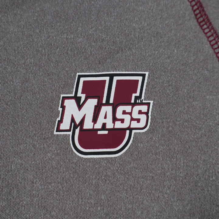 Colosseum Womens UMass Minutemen 1/4 Zip Stingray Pullover Gray Small