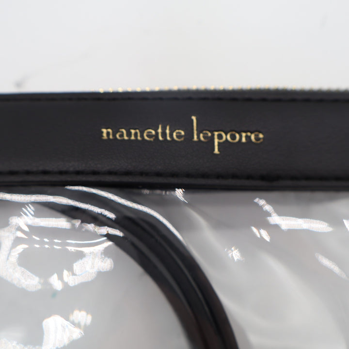 Nanette Lepore Womens Handbag Clear Transparent Adjustable Strap Crossbody Bag