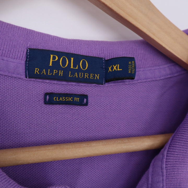 Polo Ralph Lauren Polo Mens XXL Classic Fit Purple Short Sleeve Pony Excellent