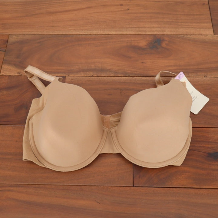 Warners No Side Effects T-Shirt Bra Womens 36D Blush Seamless Underarm Smoothing