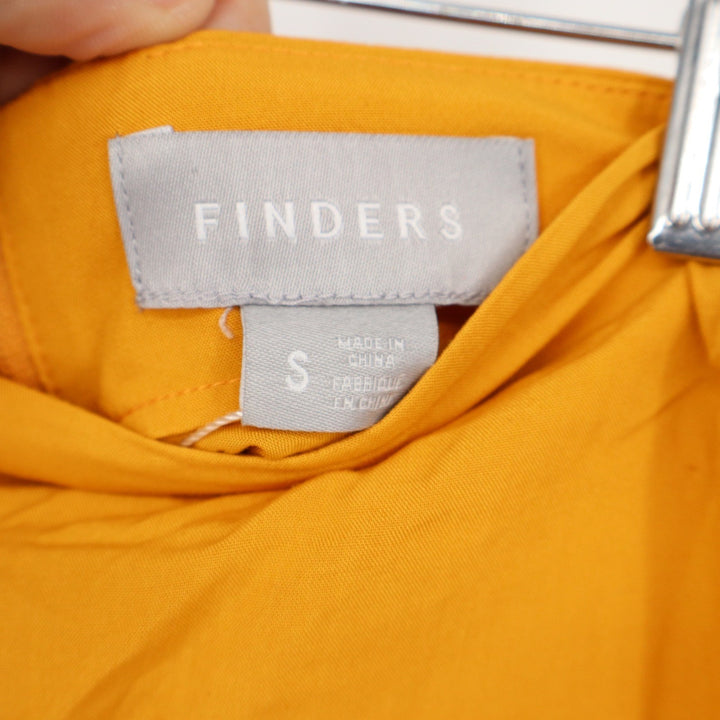 Finders Keepers Bloom Skirt Yellow Sunflower Ruched Midi Ruffle Small