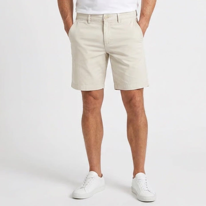 Gap Mens 29 Stretch Chino Shorts Off White Beige Cotton Lycra Casual