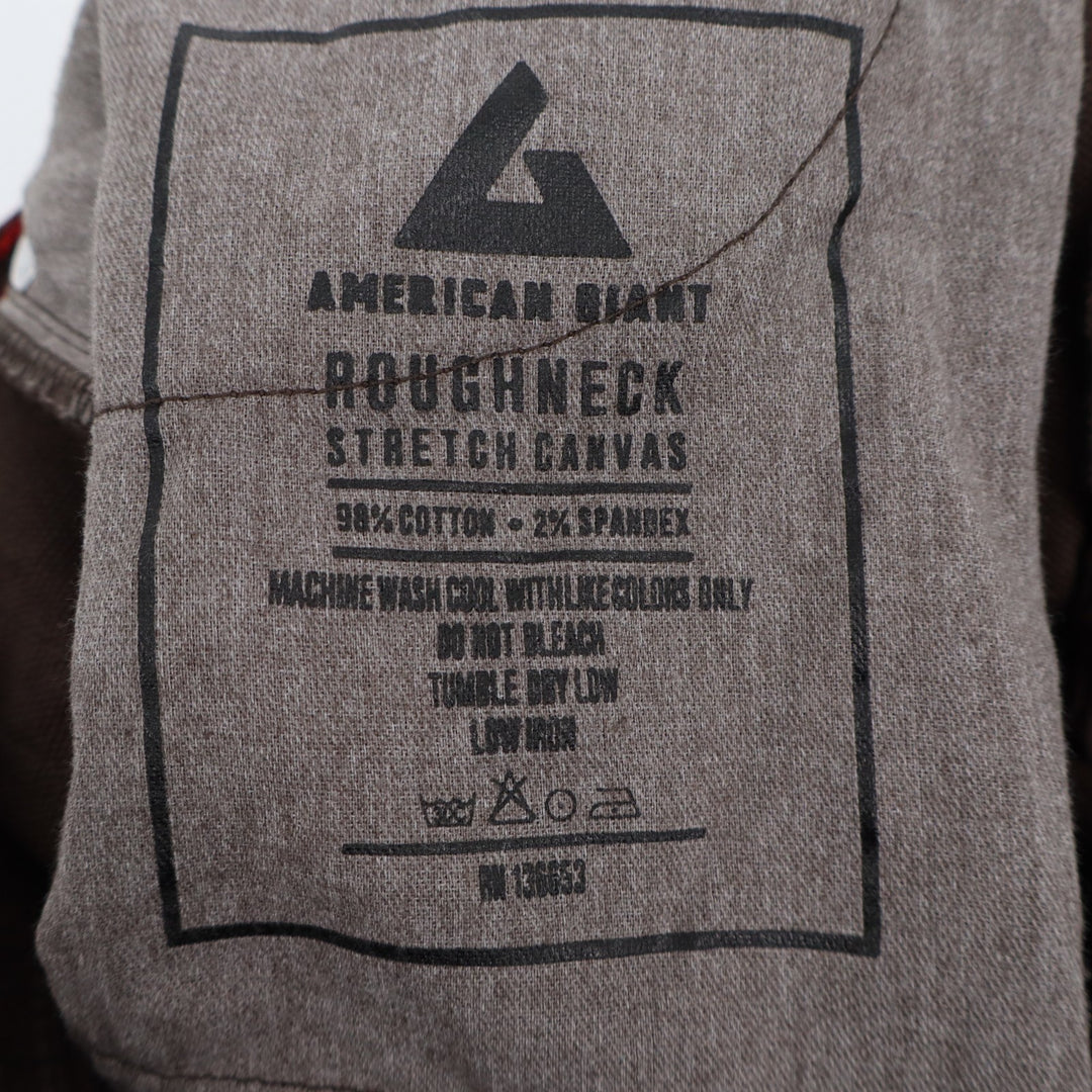 American Giant Roughneck Pants Men 30x30 Brown Cotton Stretch 5-Pockets Straight