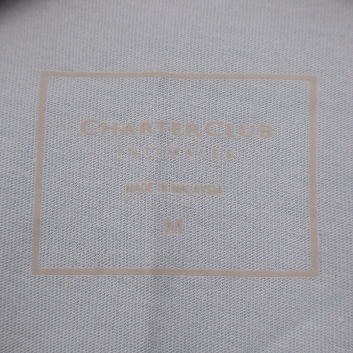 Charter Club Intimates Pajamas Top Womens Medium Blue Cotton Crew Neck Pullover