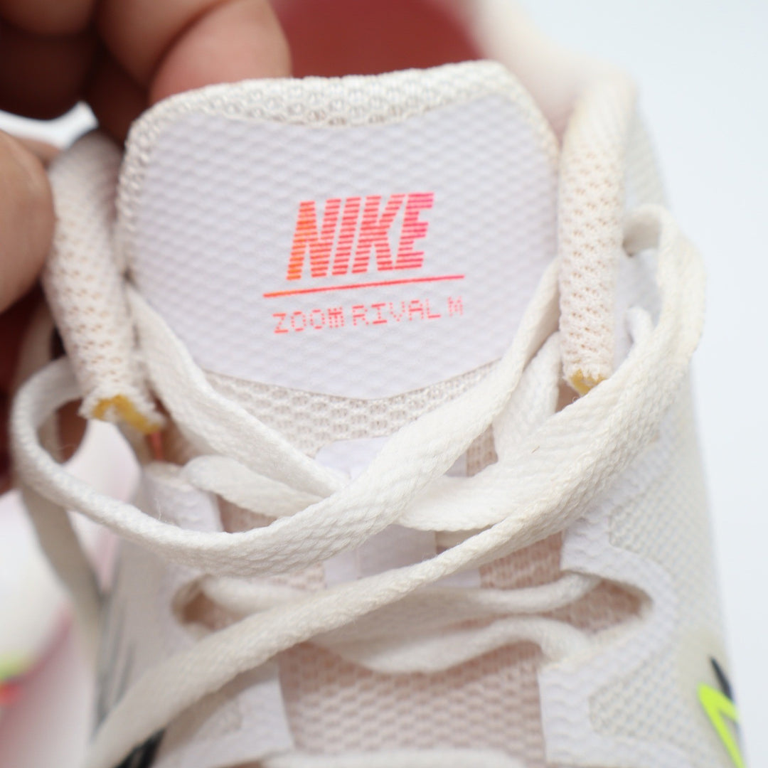 Nike Track Spikes Mens 8.5 Zoom Rival M 9 White Crimson Racing Excellent
