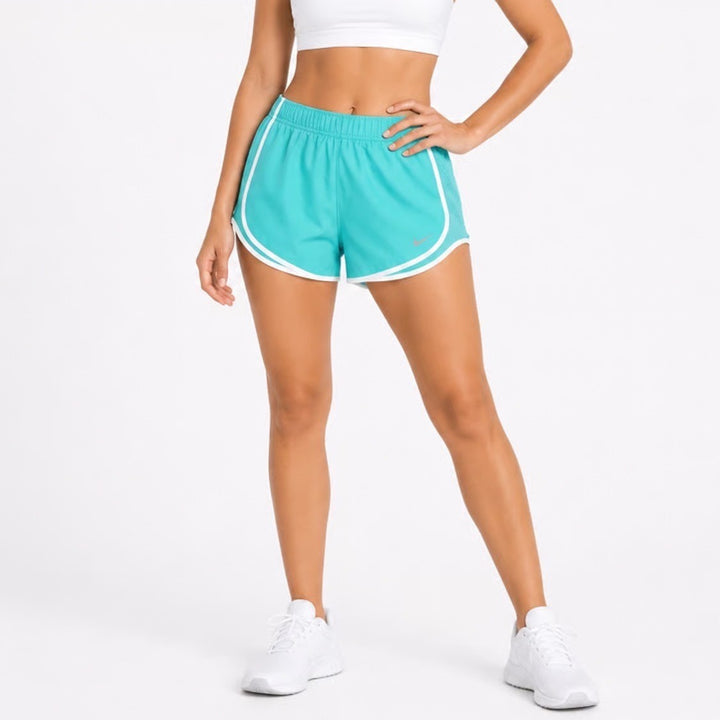 Nike Tempo Womens Teal White Dri-FIT Running Shorts Size M