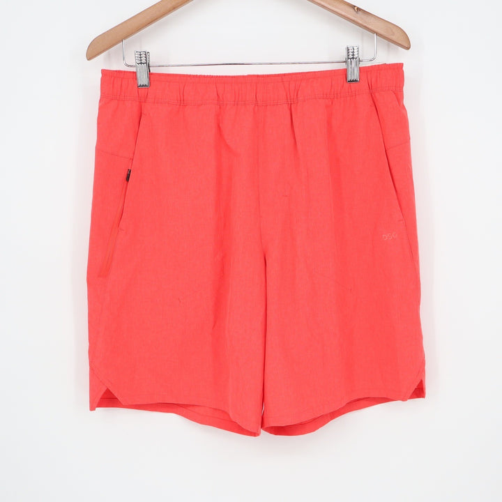 DSG Mens 8 Inch Agility Short Cabana Coral Heather Orange Pink Size M New