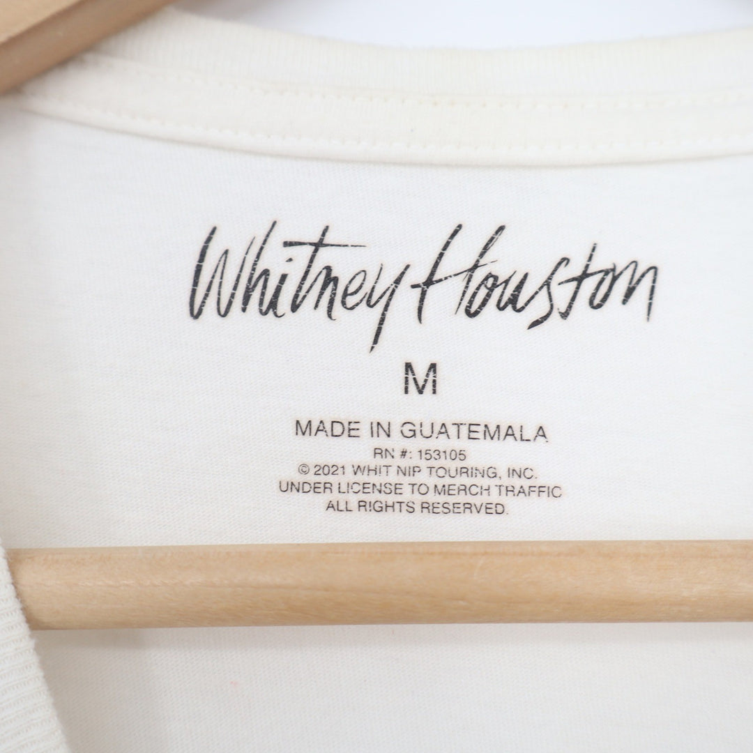 Whitney Houston Graphic T-Shirt Cream Medium Official Merch 2021 Pop Music Tee