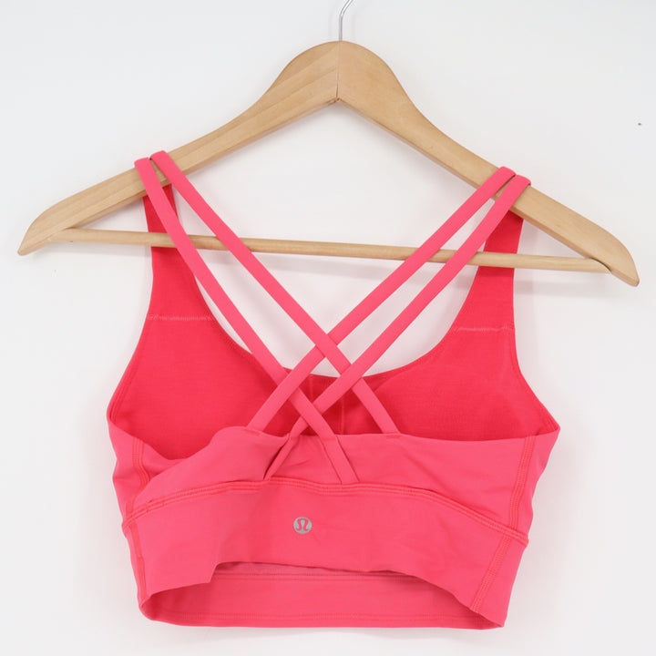 Lululemon Sports Bra Women's Free to Be Serene Longline Pink Strappy Excellent