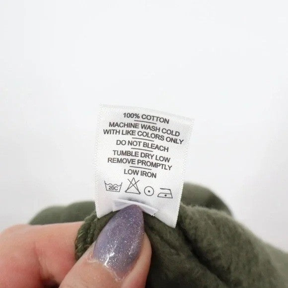 American Giant Sweatpants Womens Small Green Cotton Cargo Pockets Fleece Lined