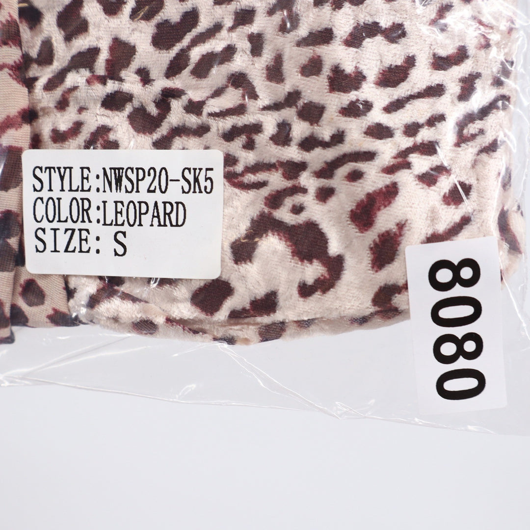 Naked Wardrobe The Statement Leopard Print Ruched Ruffle Mini Skirt S