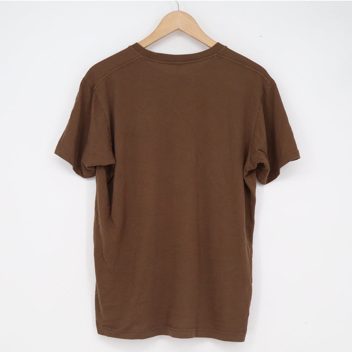 Uniqlo Mens Crew Neck Short Sleeve T-Shirt Brown Size M Essential