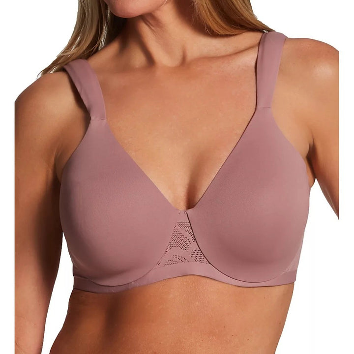 Bali One Smooth U Underwire Bra Dusty Rose Pink Lace DF4580 36D New with Marks