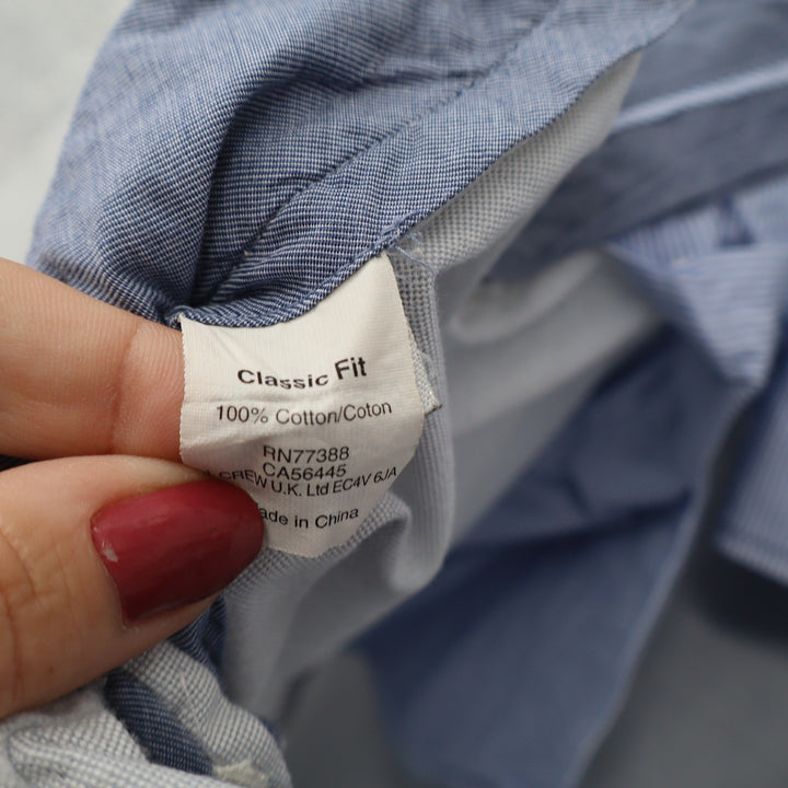 J.Crew Pants Mens 38x32 Bowery Classic Fit Light Blue Oxford Cotton Excellent