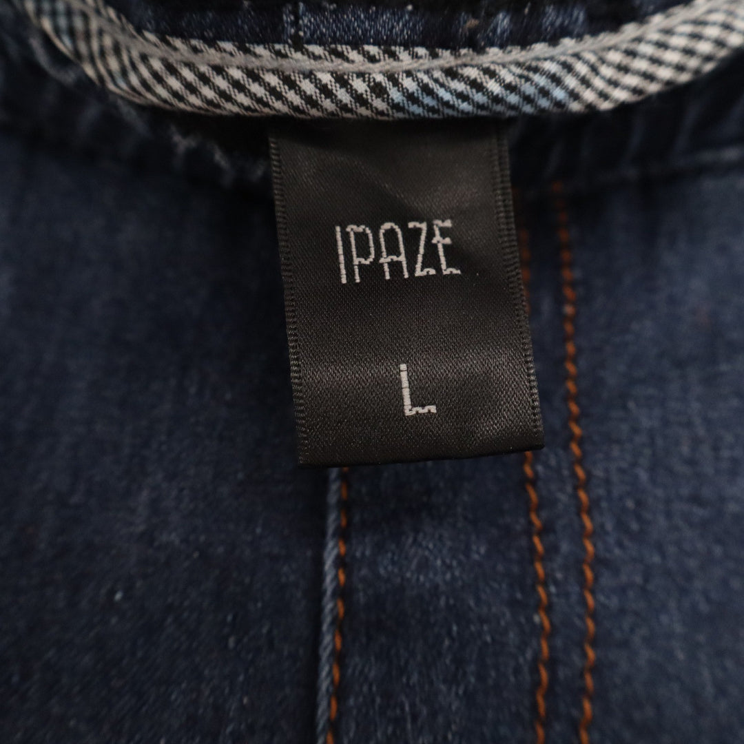 IPAZE Womens Dark Wash Pull On Denim Jeggings Slim Leg Elastic Waist Size L