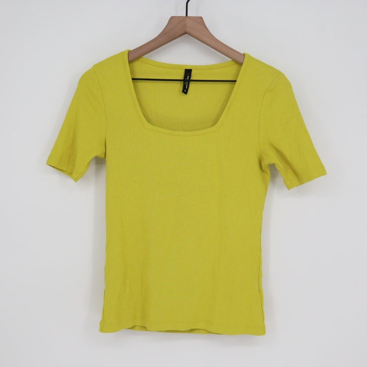 American Giant Women's Luxe Rib Square Neck Tee Size S Made In USA